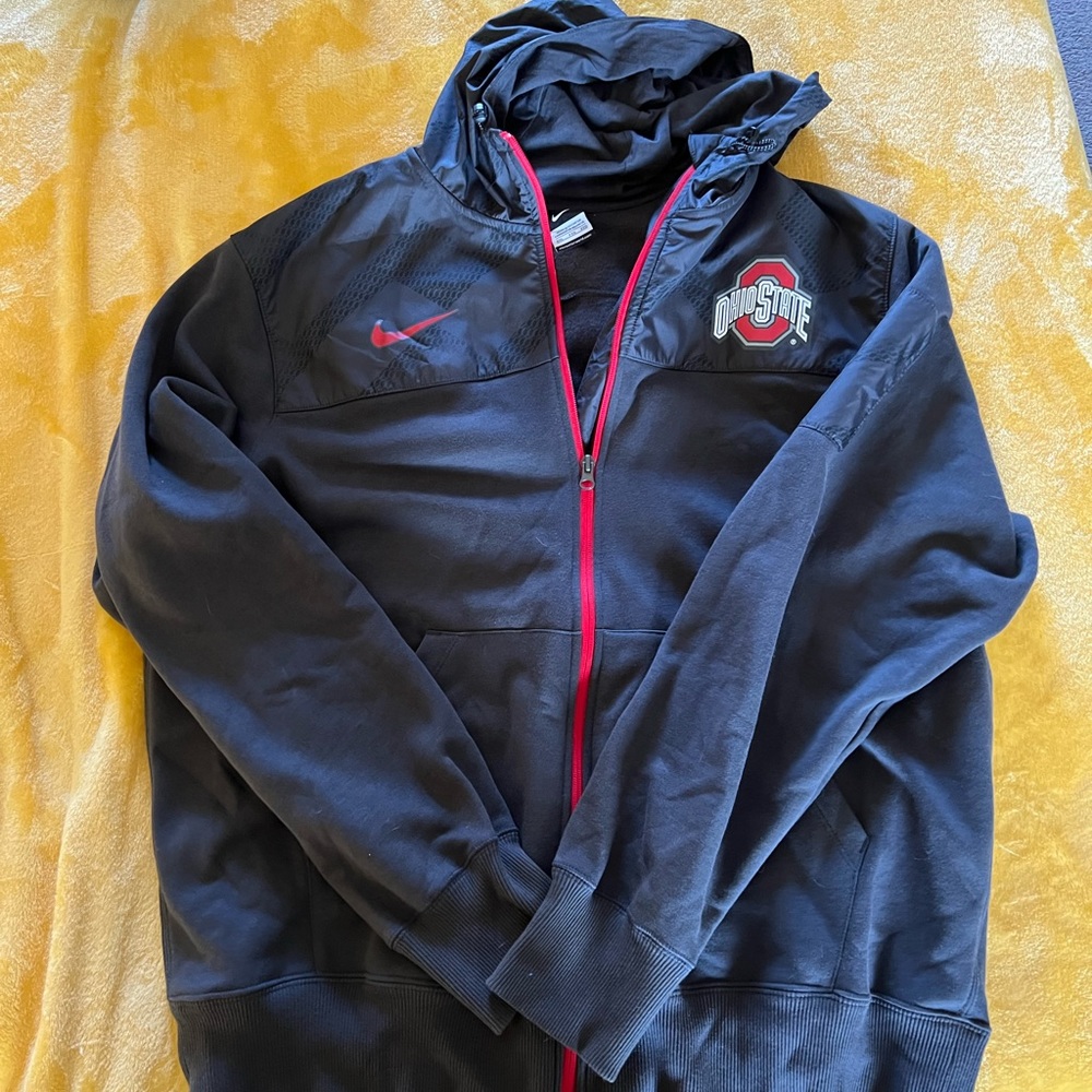 MENS XXL OHIO STATE NIKE ZIP UP XXL, HOODED